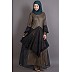 Double layered abaya with frills Double layered abaya with frills